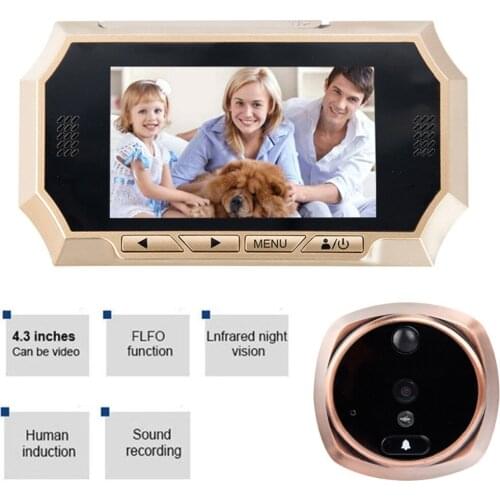 4.3" Digital Peephole Viewer Door Eye Doorbell IR Camera Monitor Home Security