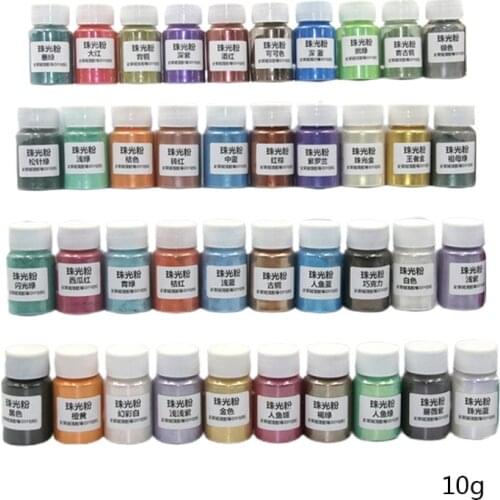 40 Colors Cosmetic Grade Pearlescent Natural Mica Mineral Powder Epoxy Resin Dye Pearl Pigment DIY Jewelry Crafts Making