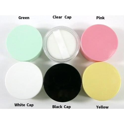 50 x 30g Small Plastic Pink Green Clear Black White Yellow Facial Cream Jars Gel Cosmetic Hair Skincare Products Containers