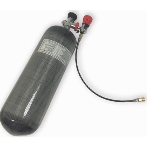 ACECARE paintball air gun hpa tank 9L EN12245 300bar carbon fiber diving tank pcp accessories with gague din valve AC109301