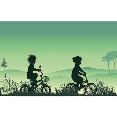 Full Square/Round Drill DIY Diamond Painting Child Riding Bicycle Embroidery Cross Stitch 5D Home Decor JX355