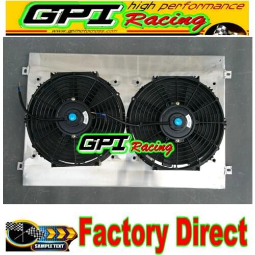 Aluminum Radiator shroud +fan FOR Nissan Skyline R33 R34 GTR GTST RB25DET AT/MT new