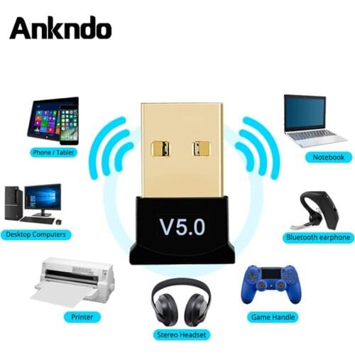 ANKNDO Bluetooth 5.0 Usb Adapter for Pc Computer Laptop Wireless Bluetooth Transmitter Receiver Earphone Audio Sender Dongle