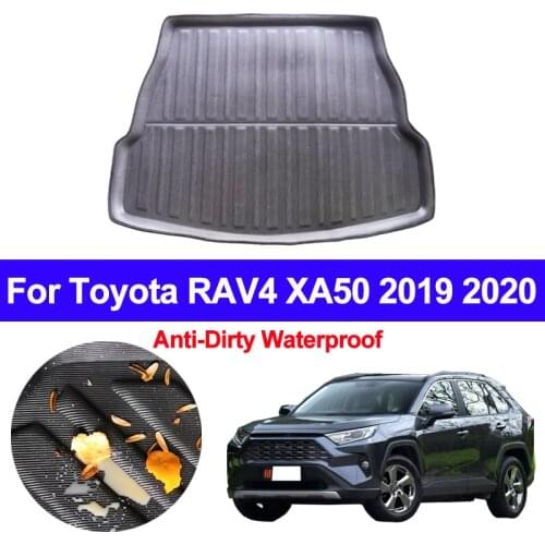 Auto Car Rear Trunk Luggage Mat Cargo Tray Boot Liner For Toyota RAV4 XA50 2019 2020 Carpet Protector Floor Anti-dirty