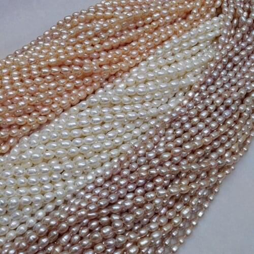 Natural Freshwater Pearl Beads High Quality 38cm Punch Loose Beads for DIY Women Necklace Bracelet Jewelry Making 3 Color