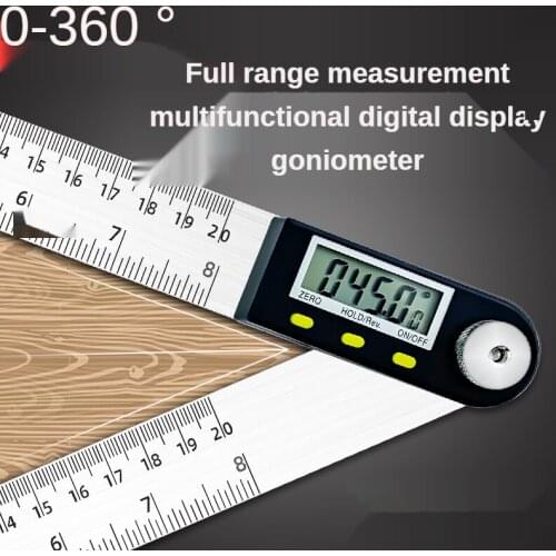 200/300/500mm Stainless steel Digital protractor Angle ruler angle Finder Meter Stainless Steel 360 Goniometer inclinometer
