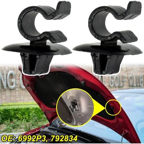 Pair For Citroen C2 C3 C4 C5 AX Berlingo B9 Eurovans Evasion Hood Bonnet Rod Stay Clip Holder Clamp Fastener Retainer 792834