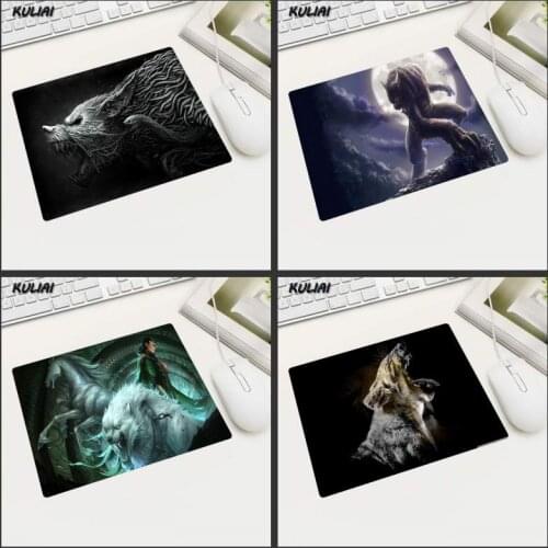 XGZ Fashion Wolf and People 22X18/25X20/29X25CM Various Sizes Rubber Mousepad Computer Gamer Mouse Pad Notebook Mouse Mats
