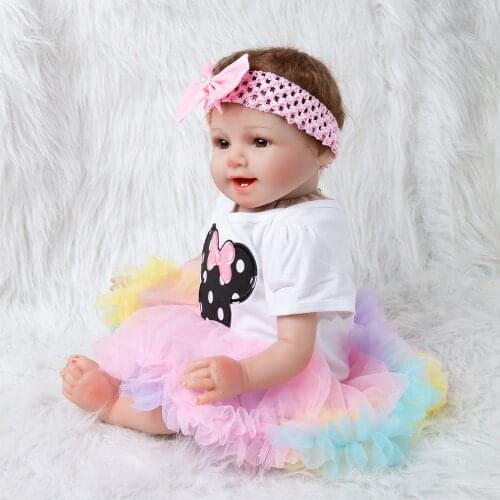 Hot Sale 56CM Full Body Silicone Reborn Baby Girl Dolls Reborn Reborn Can Bath Bebes Reborn Babies Dolls for Children Juguetes