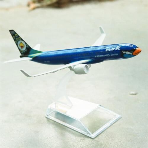 Nok Bluebird Boeing 737 Aircraft Model 6" Metal Airplane Diecast Miniature Collection Toys