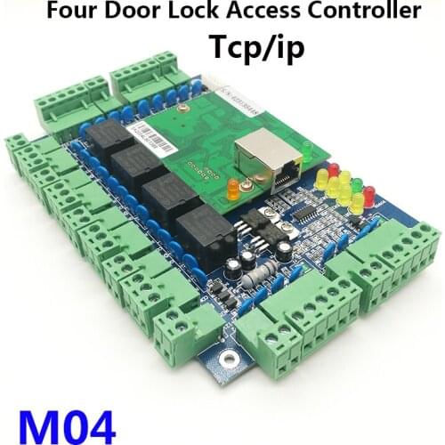 Tcp/ip Network Four Door Access Controller Four door one Way Door Lock Access Control Panel for home Security M04