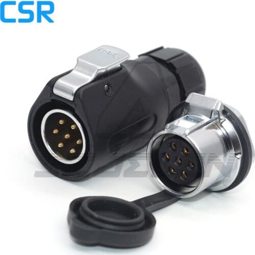 XHP20 series, 7-pin Waterproof Connector Male and Female plug socket Outdoor Automotive Cable connector