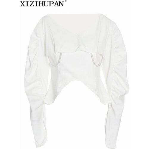 Белые блузки XIZIHUPAN China At AliExpress