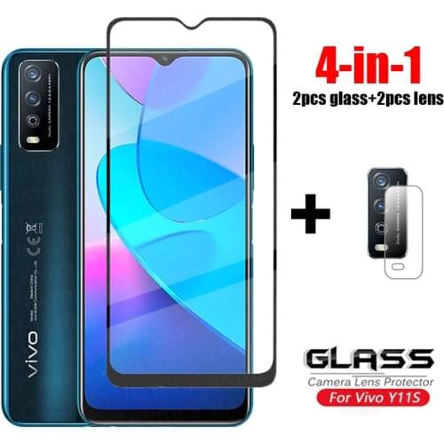 For Glass Vivo Y11S Full Cover Tempered Glass For Vivo Y20 Y31S Y52S Y12S Y15 Y17 Y50 Y30 Y70 HD Screen Protector Phone Glass