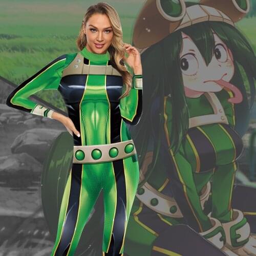 My Hero Academia Anime 3D printed Cosplay Costume Spandex Clothing Women Female Spandex Zentai Bodysuits
