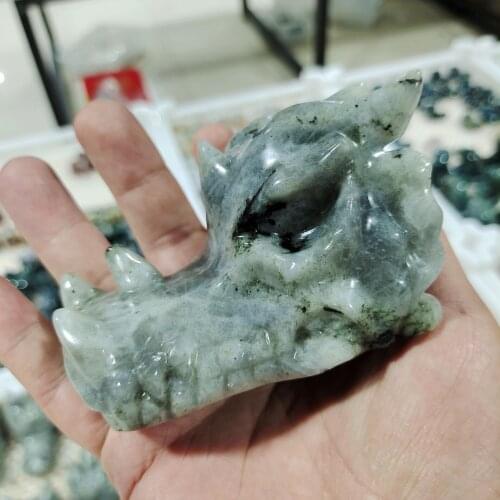 1pcs Natural Labradorite dragon Handcarved Crystal Sculpture Reiki Healing Quartz Mineral Crystal Stone