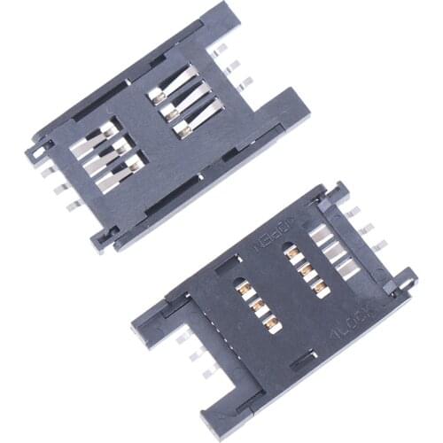 10pcs SIM Card holder 6P SMT SMD 6 PIN Card Socket / 6pin Slot / Seats/ Holder connector for phone