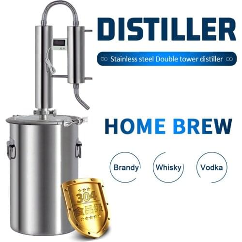 12L Stainless steel Double tower moonshine Distiller Home brewing Alcohol Mashine Liquor Brewing Brandy Distillation equipment