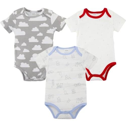 2021 Newborn Baby Boys Clothing 3PCS Cute Cartoon Toddler Girls Bodysuits Baby Girls Clothes 0-12M 100%Cotton Roupas de bebe