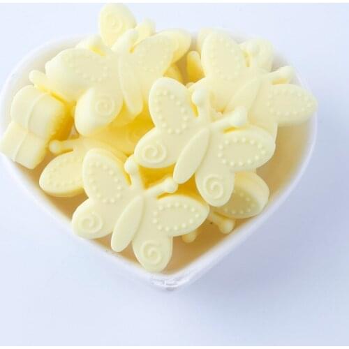 Bite Bites BPA Free 5pc Silicone Teether Butterfly Chewable Beads Baby Teething Toys Food Grade Silicone Baby Care Baby Teether