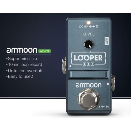 Ammoon AP-09 Looper Guitar Pedal Nano Series Loop Electric Guitar Effect Pedal True Bypass Unlimited Overdubs guitar accessories