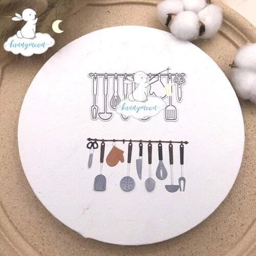 Bunnymoon Kitchenware Stencil Metal Cutting Dies For Scrapbooking Practice Hands-on DIY Album Card Handmade Tools