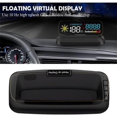 For Auto Vehicle Motorcycle Boat Bike 1 Set Car GPS Digital Speedometer KMH MPH HD HUD C5-head-up Display Mayitr
