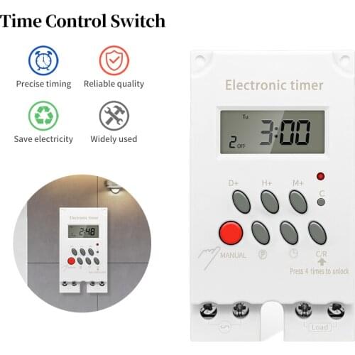 Digital Timer Switch Time Relay 220V Programmable Timer Plug Smart Socket For Universal Electric Appliance KG316T-II