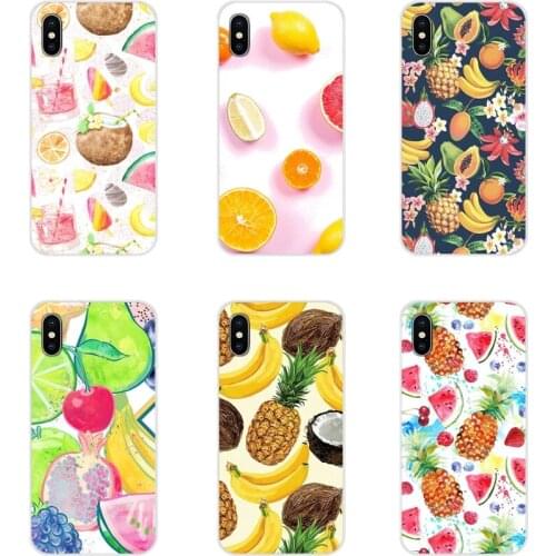 For Samsung Galaxy A3 A5 A7 A9 A8 Star A6 Plus 2018 2015 2016 2017 Cell Phone Cover Bag Summer fruit pineapple banana lemon Cool