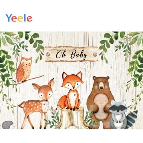 Woodland Birthday Safari Party Animals Photography Backdrops Baby Child Personalized Photographic Backgrounds For Photo Studio