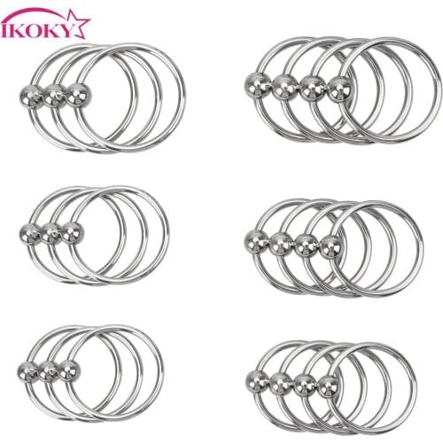 Penis Ring Foreskin Resistance Ring Cock Rings Delayed Ejaculation 30/33/35mm Delay Training Ring Stainless Steel