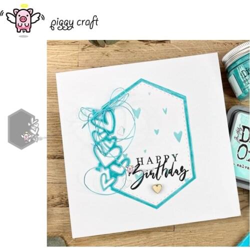 Piggy Craft metal cutting dies cut die mold Heart frame decoration Scrapbook paper craft knife mould blade punch stencils dies