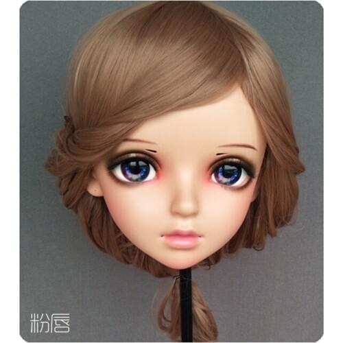 NEW-159) Female Resin Silica Dance Party Masks Halloween BJD Girl Doll Crossdresser Japan Kigurumi Anime Cosplay Mask
