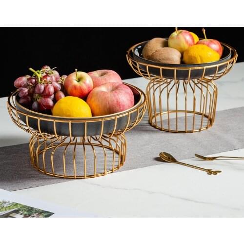 Nordic criativo placa de frutas luz de luxo casa sala de estar lanches sobremesa placa de doces multi-purpose cerâmica placa de