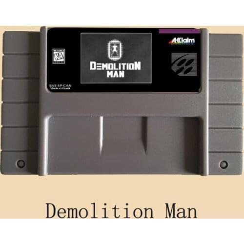 Demolition Man 16 bit Big Gray Game Card For NTSC Game Player