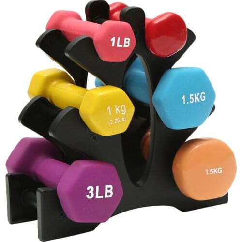 Dumbbell Rack Stand 3 Shelves Holder Dumbbells Weights Storage Handle Stand Home Office Gym Exercise Floor Bracket Equipment