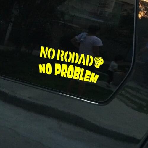 "No Road No Problem" Vinyl Decal Sticker Truck Offroad 4x4 Diesel 2500 Funny Car Stickers 19cmx7cm