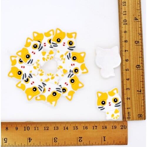 10 pcs Handmade Crafts Mini Cats Tiger Butterfly Flatback Soft Patch For Pen/T Shirt/Luggage Tag/Caps