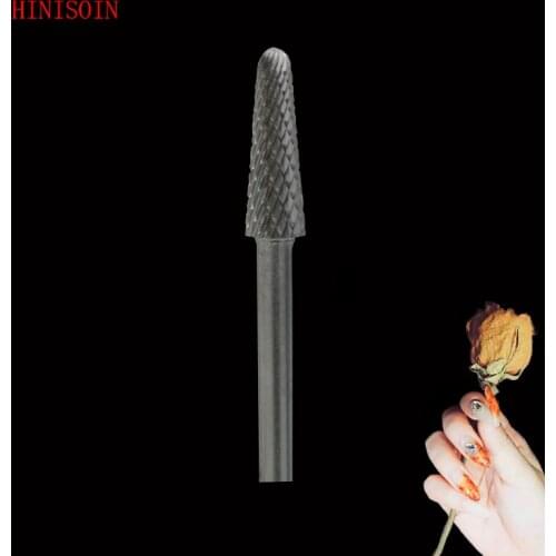 2pcs HIVISOIN Carbide Nail Drill Bit -Cone Bit -C(60090040)-Silver
