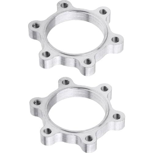 2Pcs Bicycle Freewheel Threaded Hubs Disk Disc Brake Flange Adapter 6