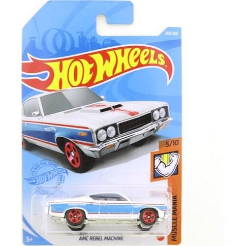 2021-219 Hot Wheels AMC REBEL MACHINE Mini Alloy Coupe 1/64 Metal Diecast Model Car Kids Toys Gift