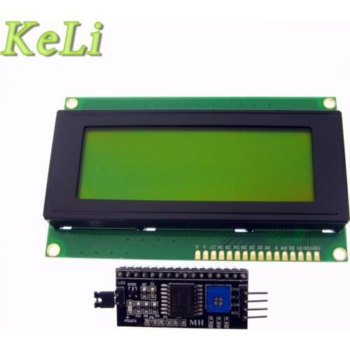 5pcs/lot LCD module Yellow and green IIC/I2C 2004 5V 20X4 LCD board provides library files