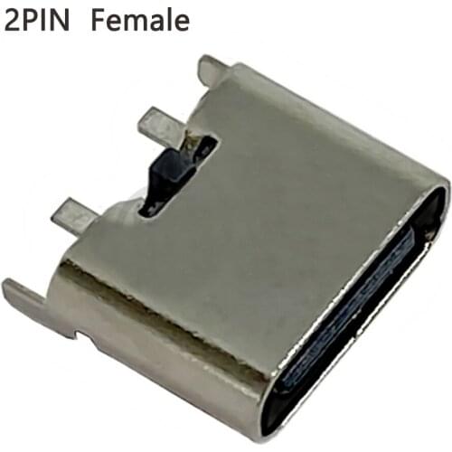 50-100pcs Type-C Micro USB JACK 3.1 2pin DIP Two-Legged Vertical female connector For Mobile Phone Charging port Charging Socket