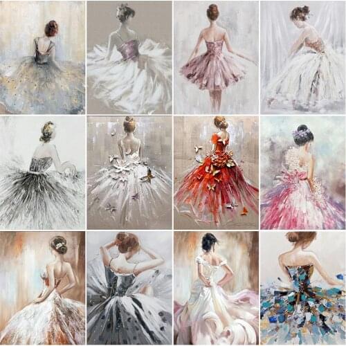 DIY 5D Diamond Painting Ballet Woman Portrait Full Circle/Full Square Rhinestone Embroidery Artist Home Decoration Handmade Gift
