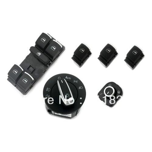 Car Styling Chrome Interior Switches Combo Auto Coming Home For Volkswagen For VW Golf MK6 Tiguan Golf Jetta MK5