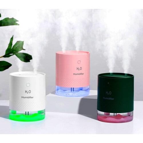 Wireless Air Humidifier Diffuser 650ML USB Portable Ultrasonic Humidifiers For Home Rechargeable 2000mAh Battry Mist Maker