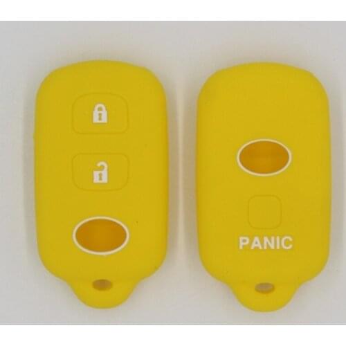 KAPU 2 Buttons Key Case Silicone Protect Shell For Toyota Highlander Prius V Venza Land Cruiser Camry