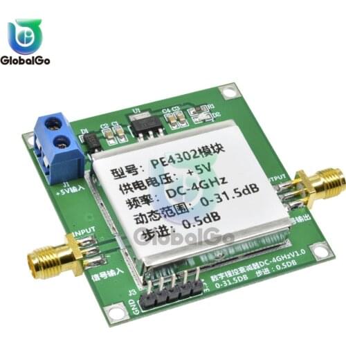 PE4302 Digital RF Attenuator Module 1MHz to 4GHz 0.5 dB steps to 31.5 dB 5V
