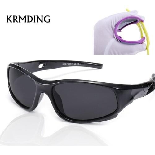 Kids safety brand polarized sunglasses boys and girls retro soft silicone frame sunglasses childrens radiation glasses UV400