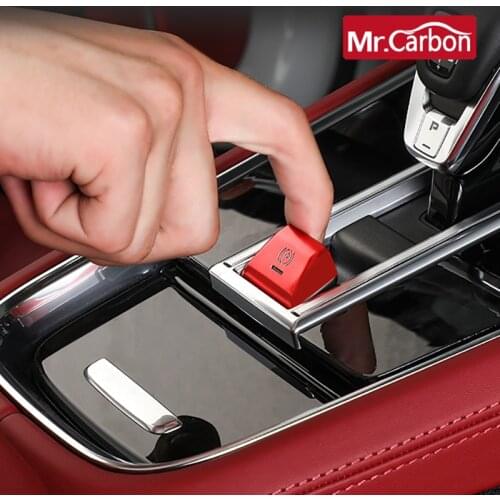 Electronic handbrake decoration sequin stop parking button cover For Porsche new Cayenne panamera PMacan central control sticker